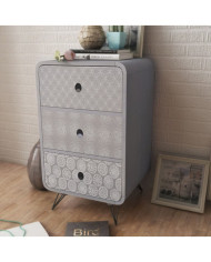 Armoire latérale avec 3 tiroirs Gris | Mobilier & Déco