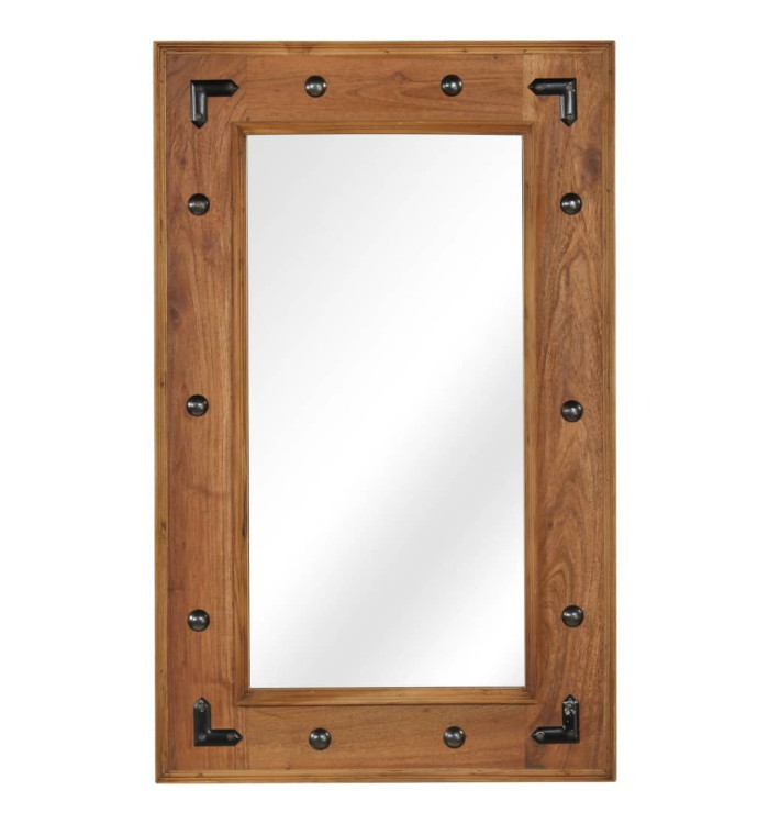 Miroir Bois d'acacia massif 50 x 80 cm | Mobilier & Déco