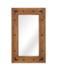 Miroir Bois d'acacia massif 50 x 80 cm | Mobilier & Déco