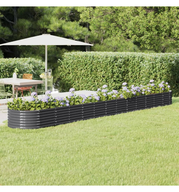 Lit surélevé de jardin Acier enduit de poudre Anthracite | Mobilier & Déco