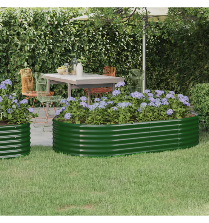 Lit surélevé de jardin Acier enduit de poudre 175x100x36cm Vert | Mobilier & Déco