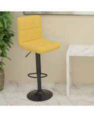 Tabouret de bar Jaune moutarde Tissu | Mobilier & Déco