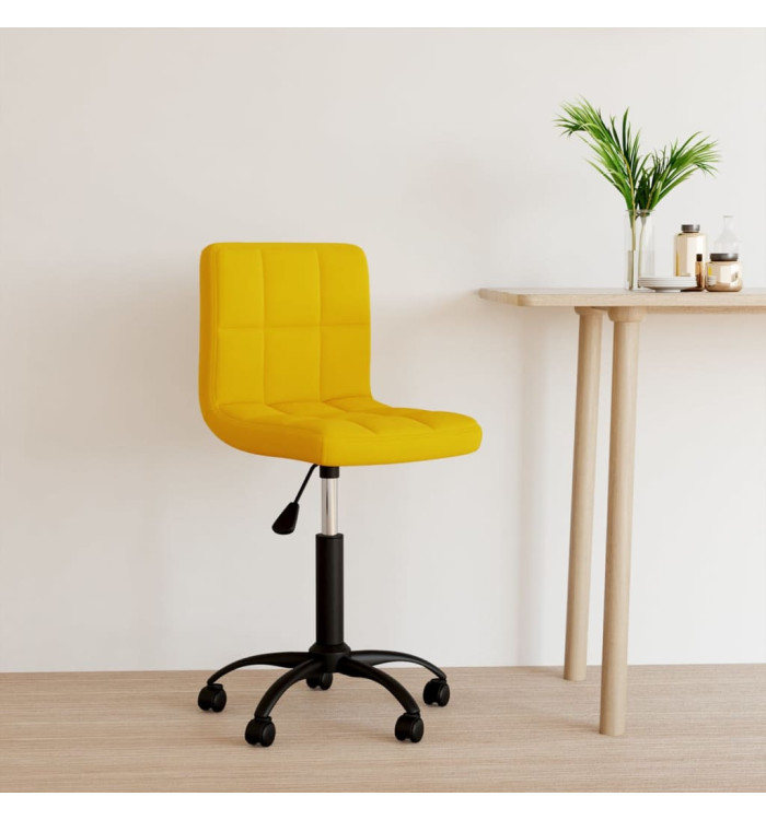 Chaise pivotante de bureau Jaune moutarde Velours | Mobilier & Déco