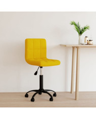 Chaise pivotante de bureau Jaune moutarde Velours | Mobilier & Déco