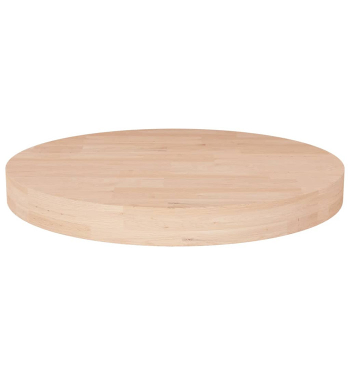 Dessus de table rond Ø40x4 cm Bois de chêne massif non traité | Mobilier & Déco