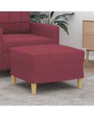 Repose-pied Rouge bordeaux 60x50x41 cm Tissu | Mobilier & Déco