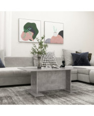 Table basse gris béton 103,5x60x40 cm bois d'ingénierie | Mobilier & Déco