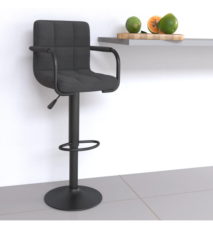 Tabouret de bar Gris foncé Tissu | Mobilier & Déco