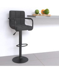 Tabouret de bar Gris foncé Tissu | Mobilier & Déco