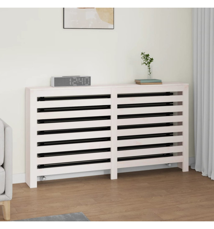 Cache-radiateur Blanc 153x19x84 cm Bois massif de pin | Mobilier & Déco