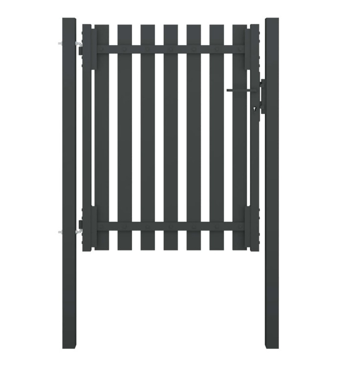 Portail de clôture de jardin Acier 1x1,5 m Anthracite | Mobilier & Déco