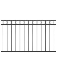 Panneau de clôture Acier 1,7x0,8 m Noir | Mobilier & Déco