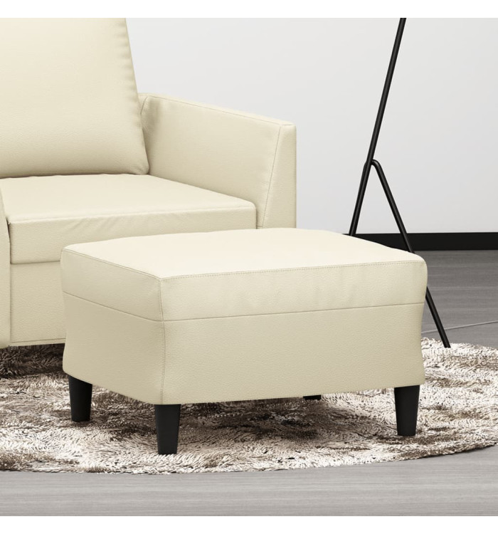 Repose-pied Crème 60x50x41 cm Similicuir | Mobilier & Déco