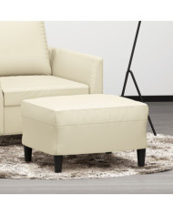 Repose-pied Crème 60x50x41 cm Similicuir | Mobilier & Déco