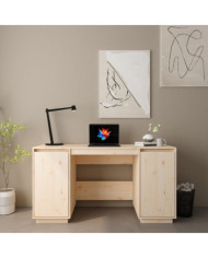 Bureau 140x50x75 cm bois massif de pin | Mobilier & Déco