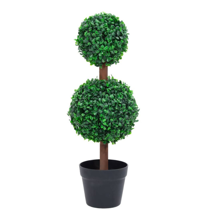 Plante de buis artificiel avec pot Forme de boule Vert 60 cm | Mobilier & Déco