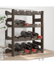Casier à bouteilles pour 16 bouteilles gris bois pin solide | Mobilier & Déco