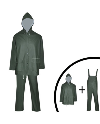 Combinaison de pluie 2 pcs imperméable résistante à capuche M | Mobilier & Déco