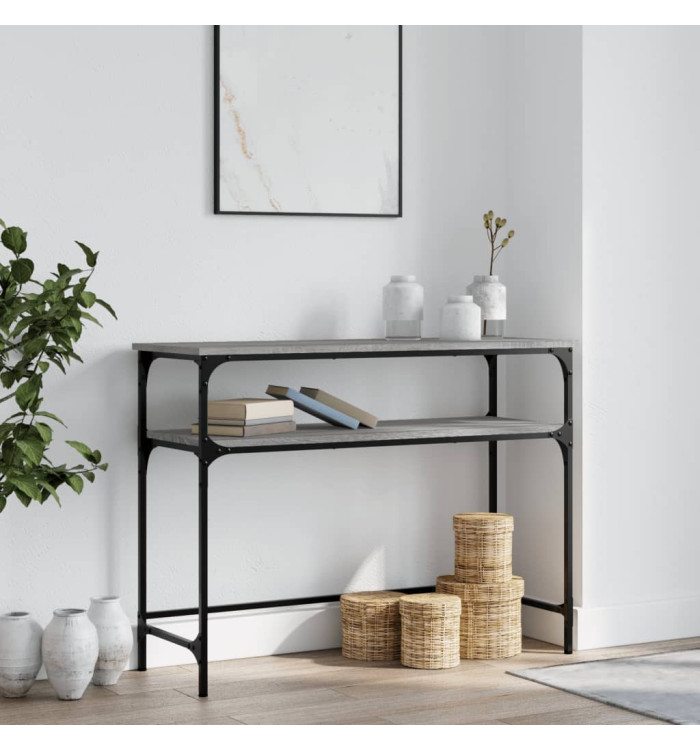 Table console sonoma gris 100x35,5x75 cm bois d'ingénierie | Mobilier & Déco