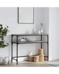 Table console sonoma gris 100x35,5x75 cm bois d'ingénierie | Mobilier & Déco