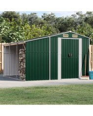 Abri de jardin vert 277x279x179 cm acier galvanisé | Mobilier & Déco