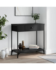 Table console noir 75x34,5x75 cm bois d'ingénierie | Mobilier & Déco