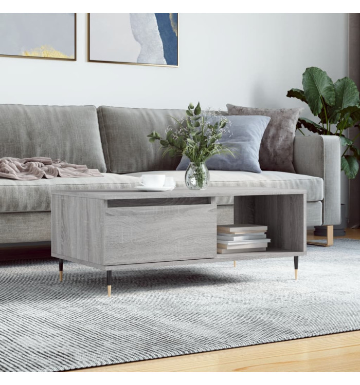 Table basse Sonoma gris 90x50x36,5 cm Bois d'ingénierie | Mobilier & Déco