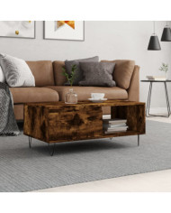 Table basse Chêne fumé 90x50x36,5 cm Bois d'ingénierie | Mobilier & Déco
