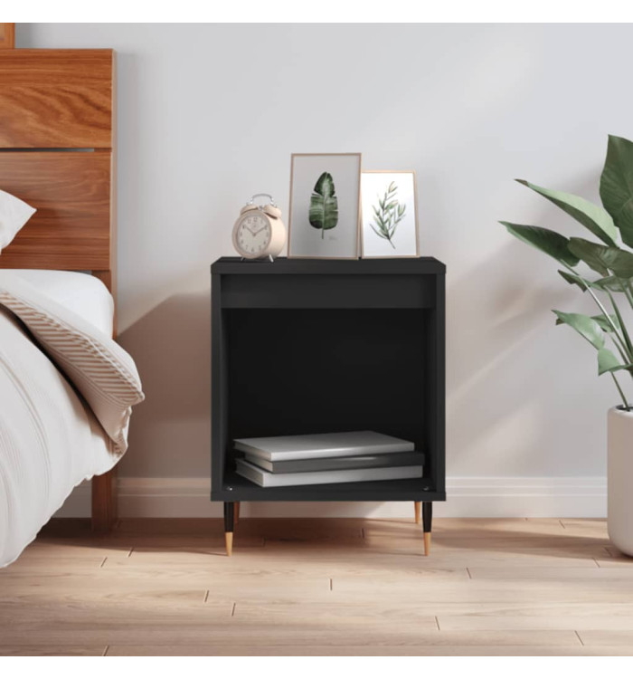 Table de chevet Noir 40x35x50 cm Bois d’ingénierie | Mobilier & Déco