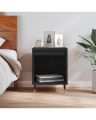 Table de chevet Noir 40x35x50 cm Bois d’ingénierie | Mobilier & Déco