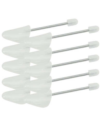 Embauchoirs 5 paires blanc EU 38-44 plastique | Mobilier & Déco