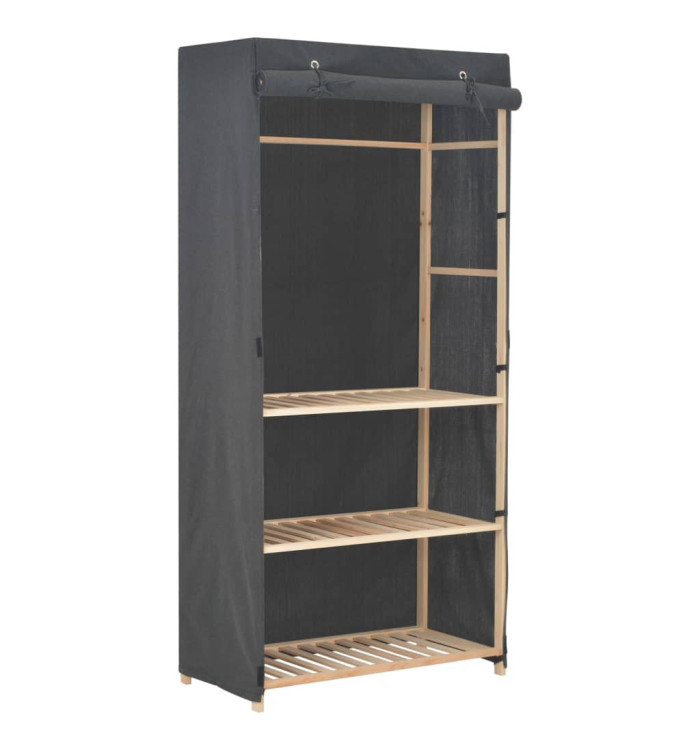 Garde-robe à 3 niveaux Gris 79 x 40 x 170 cm Tissu | Mobilier & Déco