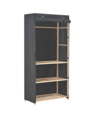 Garde-robe à 3 niveaux Gris 79 x 40 x 170 cm Tissu | Mobilier & Déco