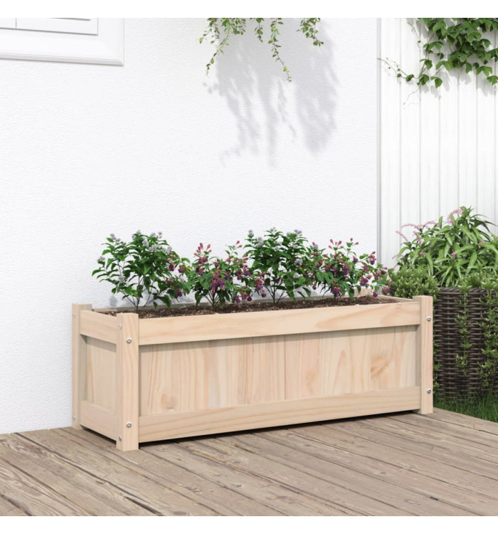 Jardinière d'extérieur 90x31x31 cm bois de pin massif | Mobilier & Déco