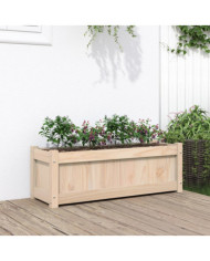 Jardinière d'extérieur 90x31x31 cm bois de pin massif | Mobilier & Déco