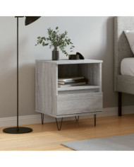 Table de chevet sonoma gris 40x35x50 cm bois d’ingénierie | Mobilier & Déco