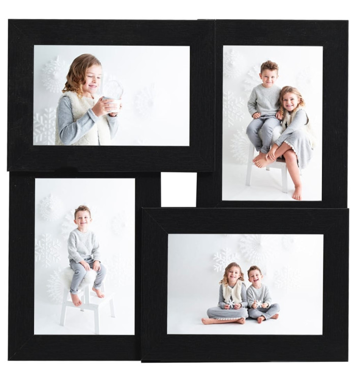 Collage de cadres photo pour photo de 4x (13x18 cm) Noir MDF | Mobilier & Déco