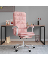 Fauteuil inclinable de bureau Rose Similicuir | Mobilier & Déco