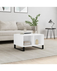 Table basse Blanc 60x50x36,5 cm Bois d'ingénierie | Mobilier & Déco