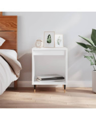 Table de chevet Blanc 40x35x50 cm Bois d’ingénierie | Mobilier & Déco