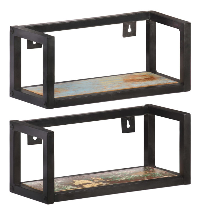 Étagères murales 2 pcs 40 cm Bois de récupération massif | Mobilier & Déco