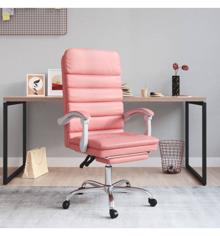 Fauteuil de massage inclinable de bureau Rose Similicuir | Mobilier & Déco