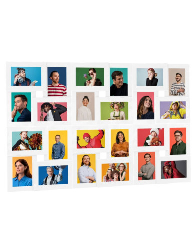 Collage de cadres photo pour photo de 24x(13x18 cm) Blanc MDF | Mobilier & Déco