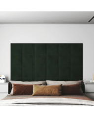 Panneaux muraux 12 pcs Vert foncé 30x30 cm Velours 1,08 m² | Mobilier & Déco