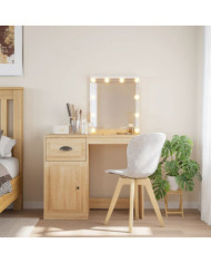 Coiffeuse avec lumières LED chêne sonoma 90x42x132,5 cm | Mobilier & Déco