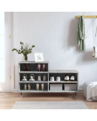 Armoire à chaussures Gris béton 102x36x60 cm Bois d'ingénierie | Mobilier & Déco