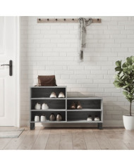 Armoire à chaussures Sonoma gris 102x36x60 cm Bois d'ingénierie | Mobilier & Déco