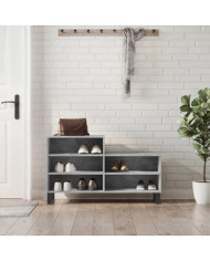 Armoire à chaussures Gris béton 102x36x60 cm Bois d'ingénierie | Mobilier & Déco
