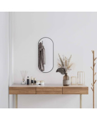 Miroir mural Noir 70x30 cm Ovale | Mobilier & Déco