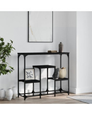 Table console noir 89,5x28x76 cm bois d'ingénierie | Mobilier & Déco